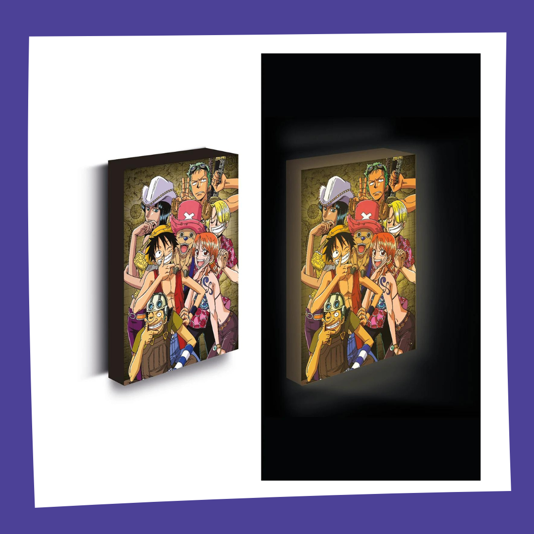 One Piece - Chopper with Friends 40x30cm - Lampe Murale Décorative