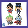 Funko POP! One Piece - Luffytaro / Sabo / Zoro / Jinbe GITD 4-Pack