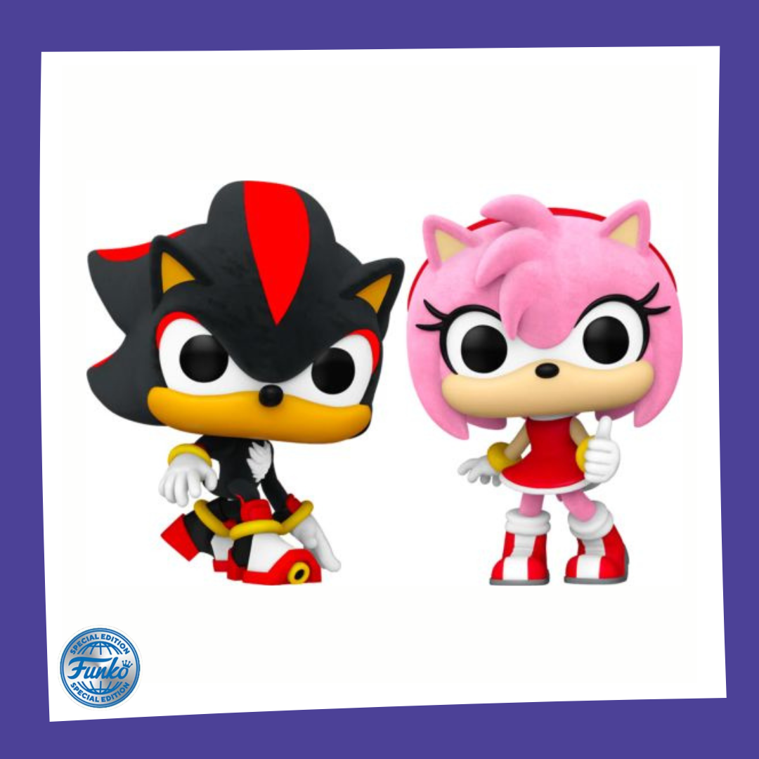 Funko POP! Sonic The Hedgehog - Shadow & Amy Rose Flocked 2-Pack